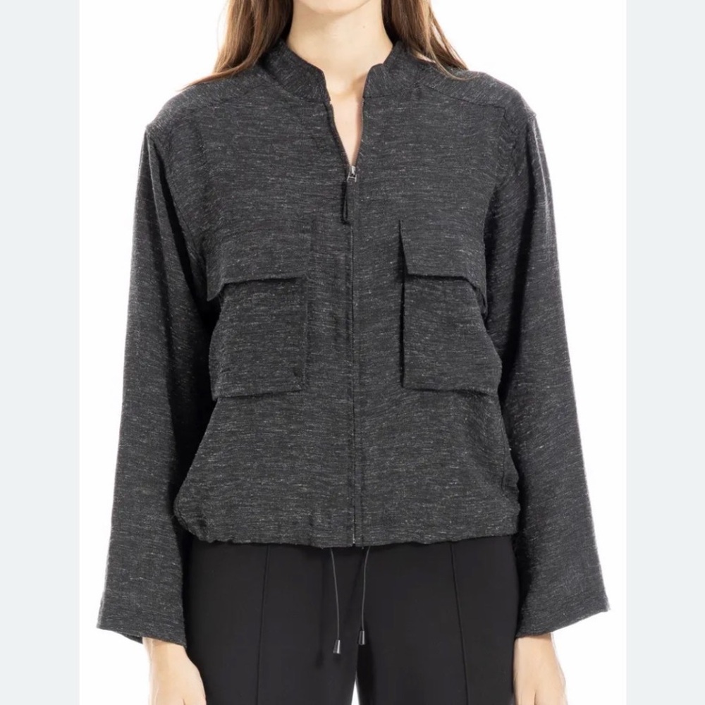 Max Studio Space Dye Crop Utility Jacket
